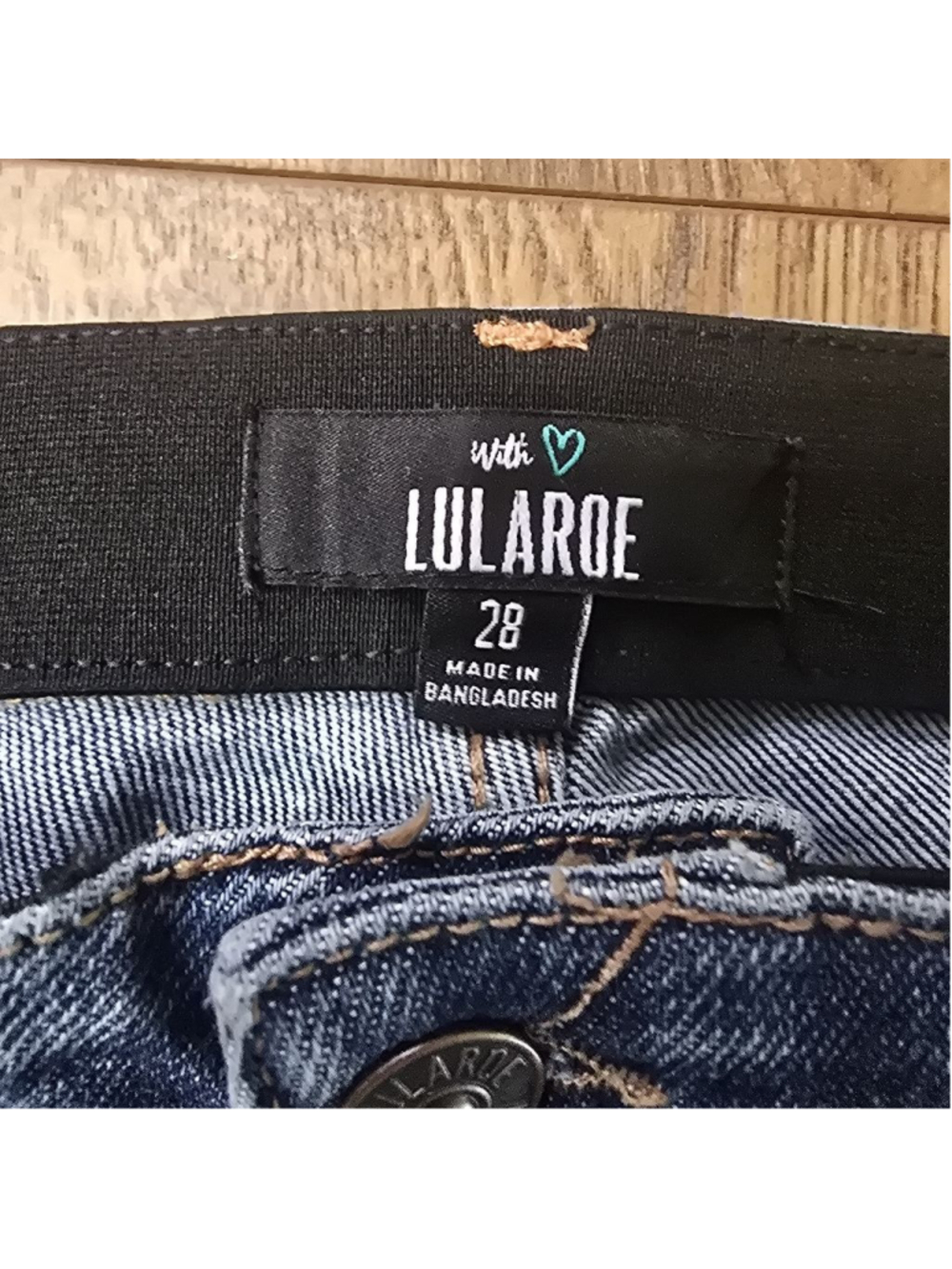 LuLaRoe Women's Blue Boot Cut Jeans Size 28 - Picture 3 of 5